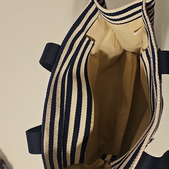 Navy and White Striped Tote Bag - Picture 14 of 14
